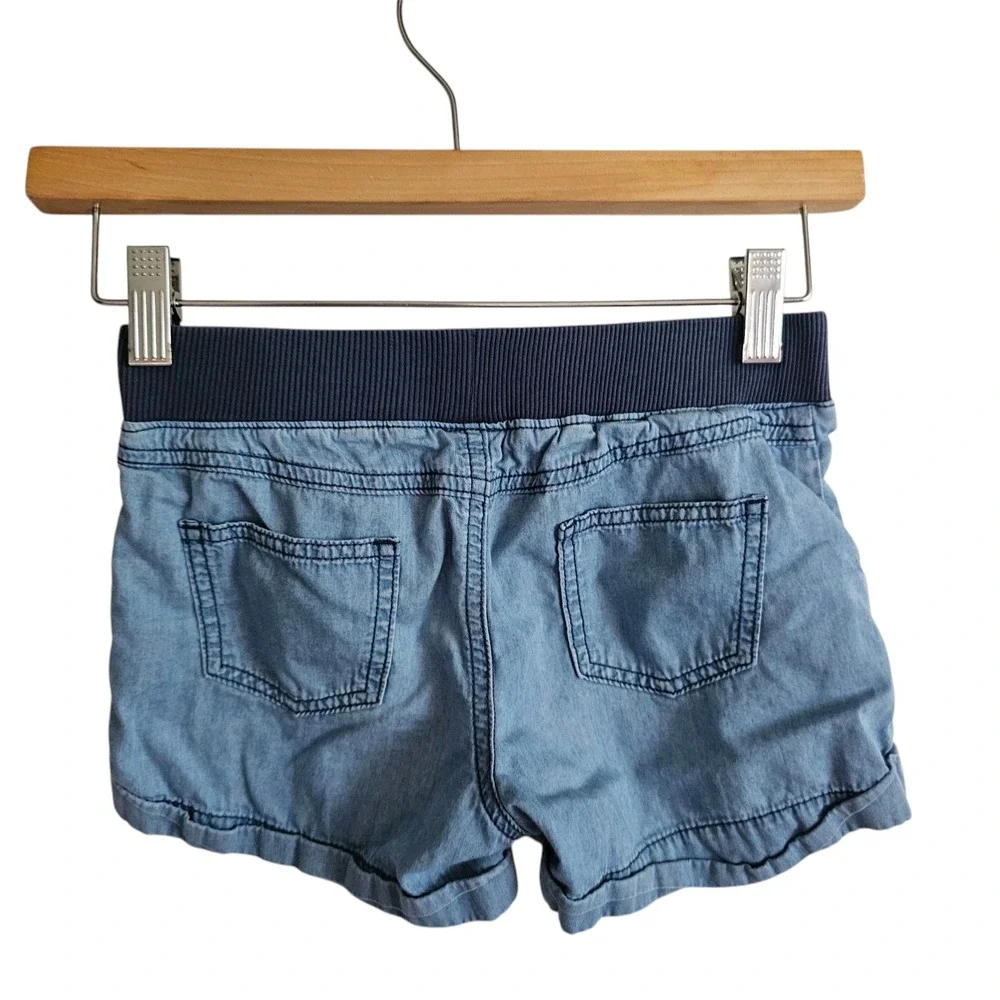 Gymboree Denim Shorts Cuffed Hem Elastic Waist Casual Blue‎ Size 8